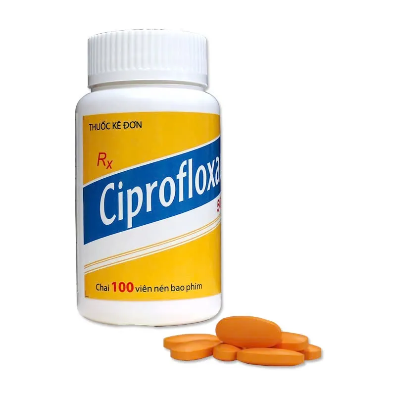 Ciprofloxacin 500mg DMC (C/100v) – Thuốc kháng sinh trị nhiễm khuẩn